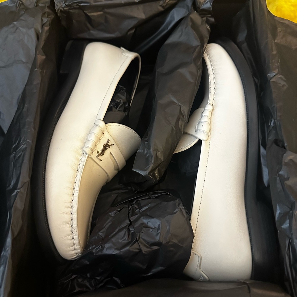 YSL LE LOAFER PENNY SLIPPERS IN SMOOTH LEATHER - Picture 3 of 10